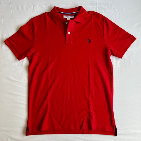 Rød polo t-shirt, US POLO ASSN, str M