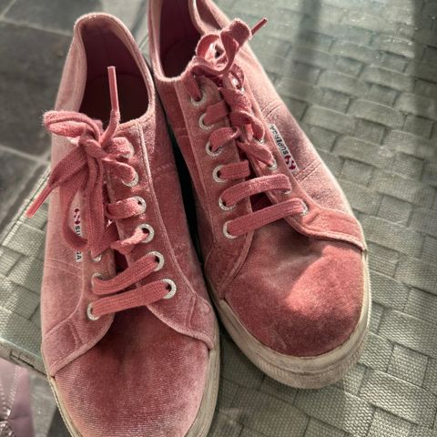 Superga rosa velur str 41 / 6 1/5