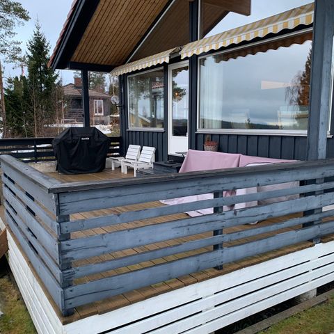 44x145 rund altanrekke total lengde 14m for terrasse - impregnert