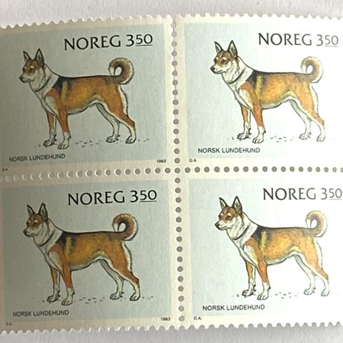 Norge 1983 Norske huderaser Lundehund NK 928 4-blokk  Postfrisk
