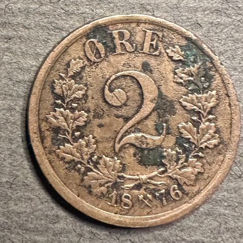 2 øre 1876 (2918 AN)