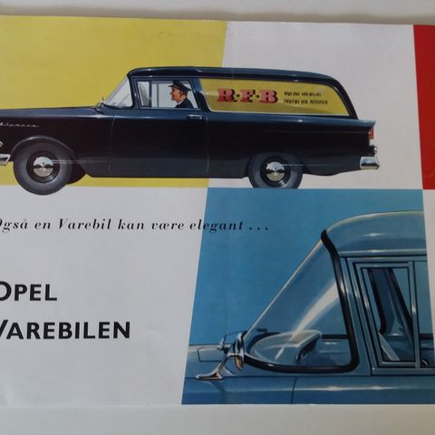 Opel Olympia Varebil -brosjyre. ( Rekord P1 ) NORSK!
