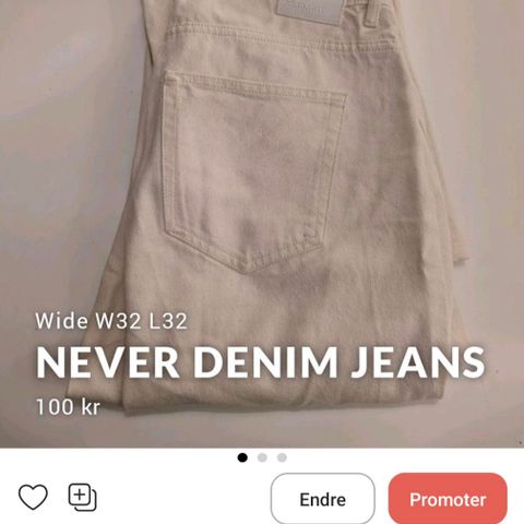 Never Denim wide jeans