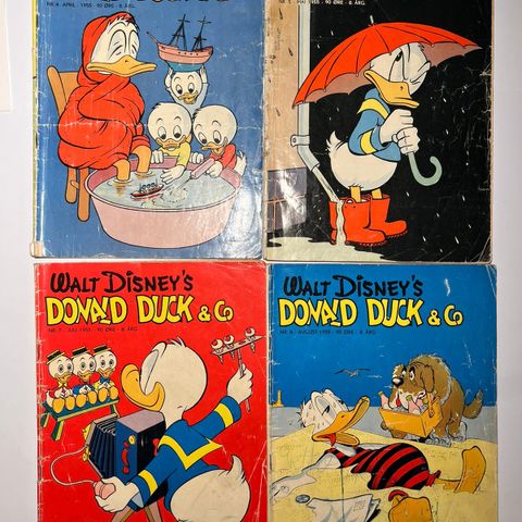 4x Donald Duck 1955