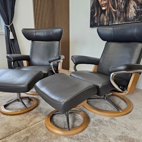 Stressless® Jazz (L) Signature lenestol m/krakk- NY PRIS: 36.000,-