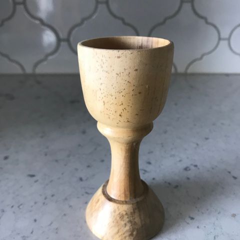 Tall Wooden Egg-Cup