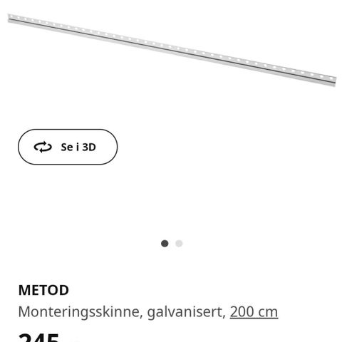 Ikea monteringsskinne kjøkken