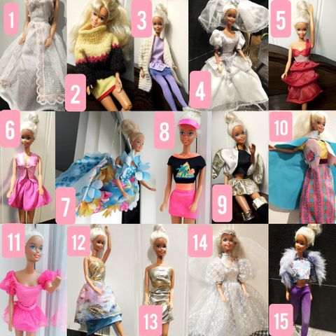 Diverse klær til Barbie
