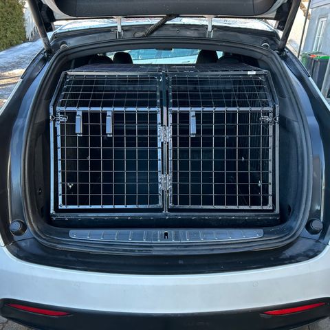 Stort dobbelt hundebur (Tesla X/varebil)