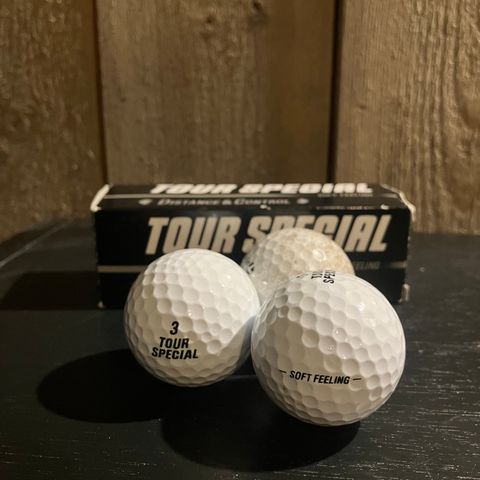 Golfballer 3-pakk, brukt en gang