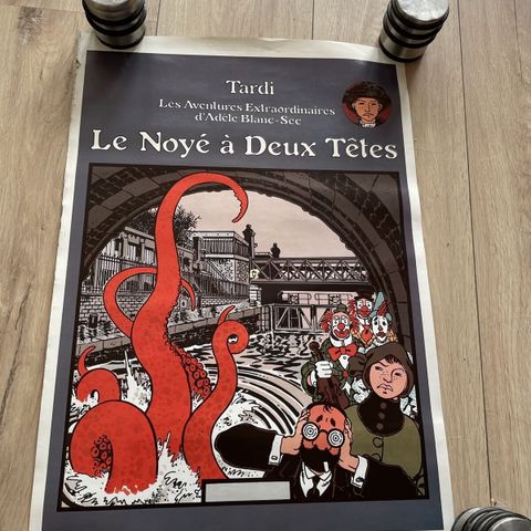 Poster Jacques Tardi "Adele Blanc Sec Le Noye A Deux Tetes"