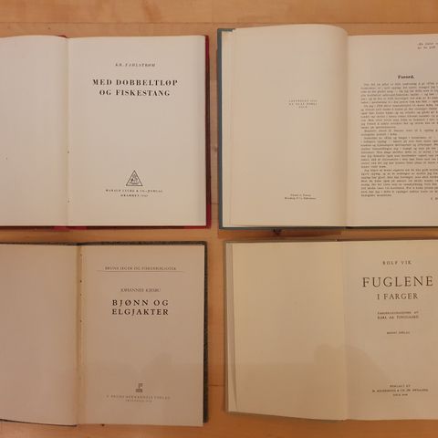 Jakt og fiske-bøker fra 1942 - 1956. Kan sendes eller hentes.
