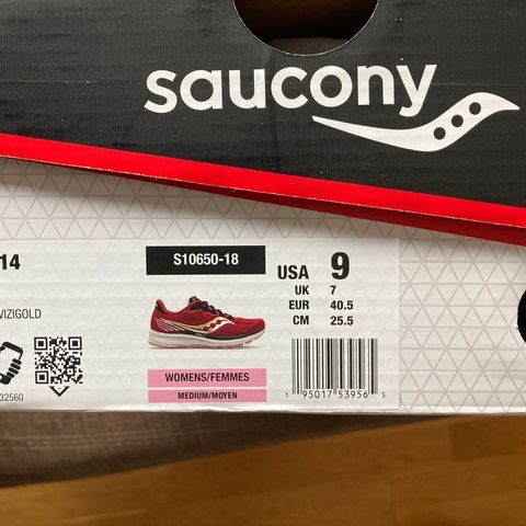 Saucony Ride 14 lilla str 35,5/40,5 jente 21,5/25,5cm såle