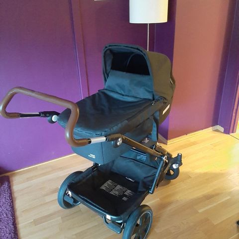 Barnevogn (Britax Römer Go Big2), inkl. liggedel, sportsdel, regntrekk + bilsete