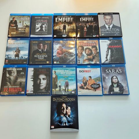 16 x Blu-ray i meget god stand