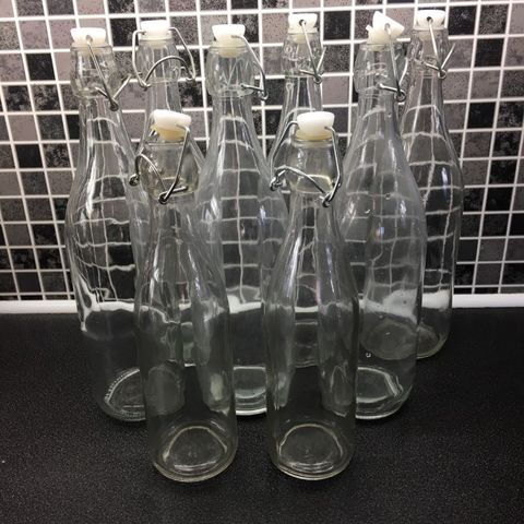 Patentkork flasker 0,5/1 liter.