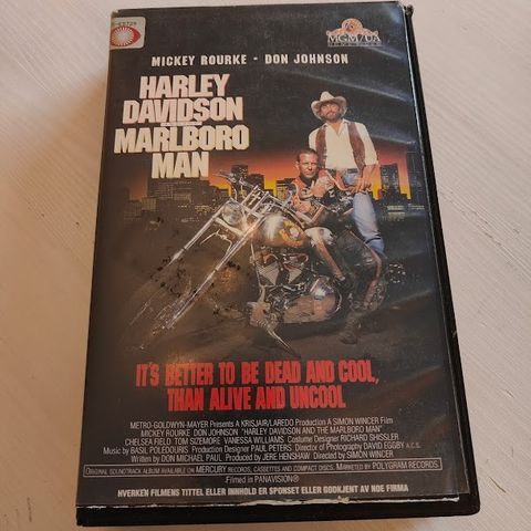 Harley Davidson and the Marlboro Man (1991) Big Box VHS Utleiekassett