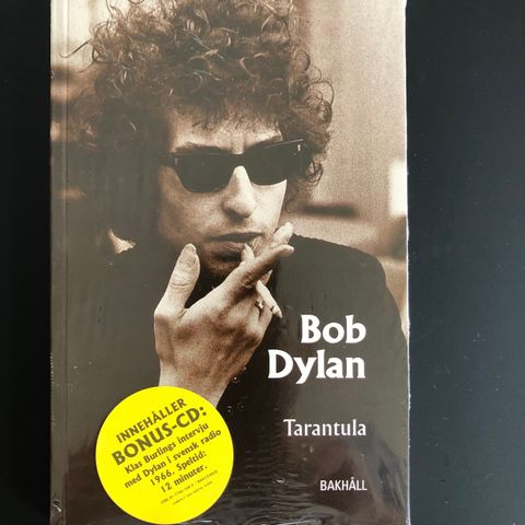 BOB DYLAN Tarantula NY FORSEGLET BOK Svensk & Engelsk tekst m/CD Dylan intervju