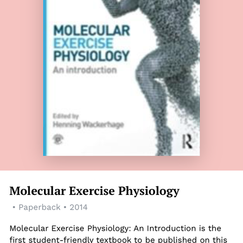 Molecular exercise physiology