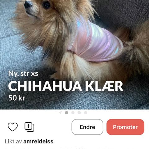 klær til små hunder/chihuahua