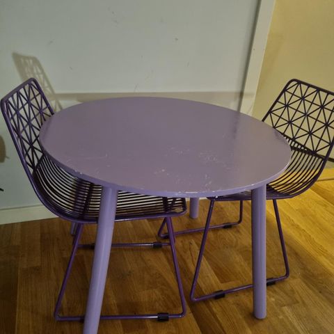 Sebra stoler (2) og bord