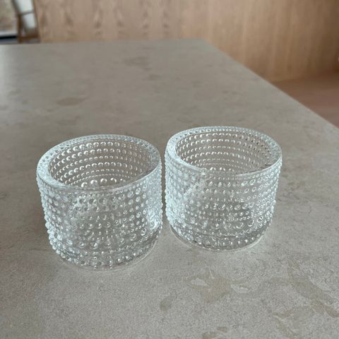 2 stk Iittala Kastehelmi telysholdere