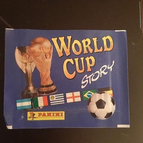 Panini-World cup story 98-uåpnede pakker. Finn Maradona, Pelé.