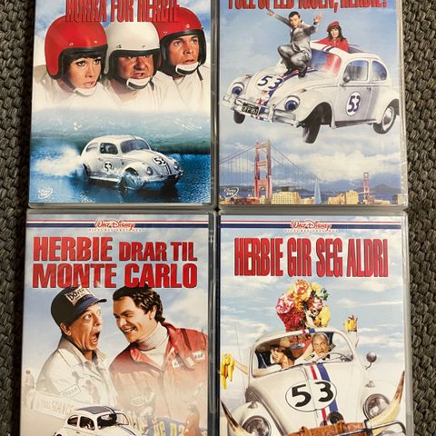 [DVD] 4 x Herbie / Collection Disney (norsk tekst)