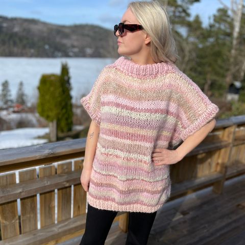 Nystrikket oversize vest/ slippover etter oppskrift fra Knitteriet🌟