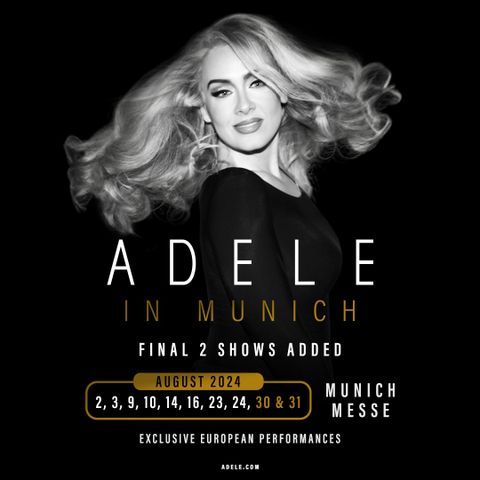 Adele in Munich - 2 stk Platinum billetter, Lørdag 03.08.24