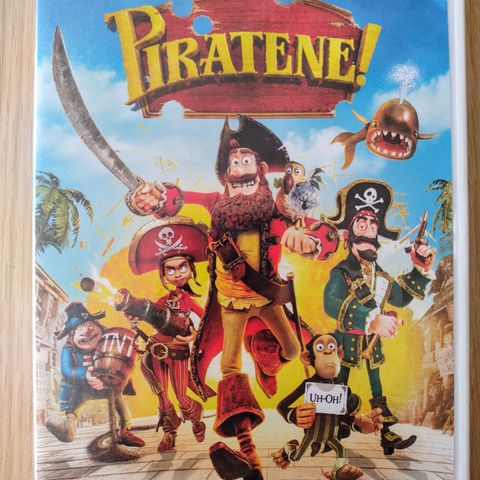 Dvd barnefilm. Piratene. Norsk tale og tekst.