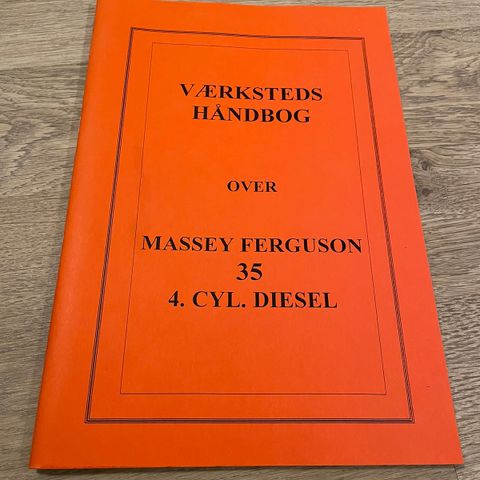 Verkstedhåndbok Massey Ferguson 35