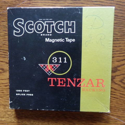 Lydbånd - Scotch magnetic tape- 311 - Tenzar backing.