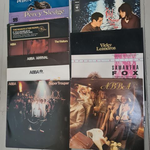 Vinyl-16 LP fra 80 tallet, ABBA, PAUL SIMON, DON Mc Lean m.fl.