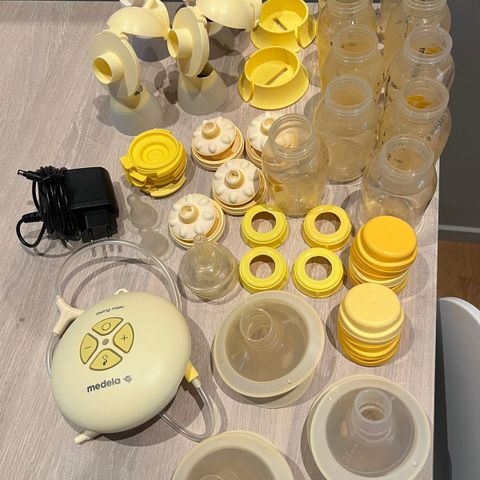 Medela Swing Maxi Flex dobbel brystpumpe med diverse ekstrautstyr