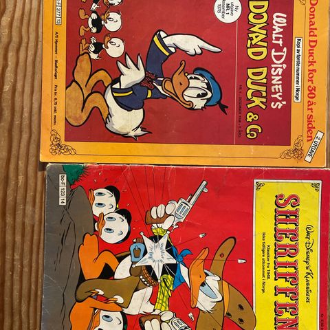 tegneserier2 stk Donald duck. 2 utgaven av  nr 1 og klassikere fra 1948