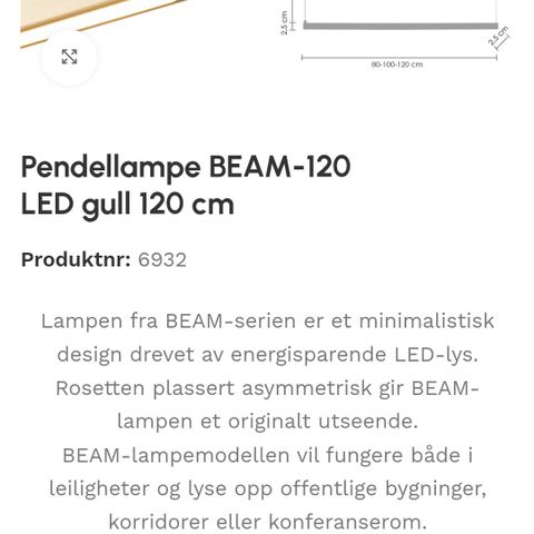 Pendel lampe 120cm