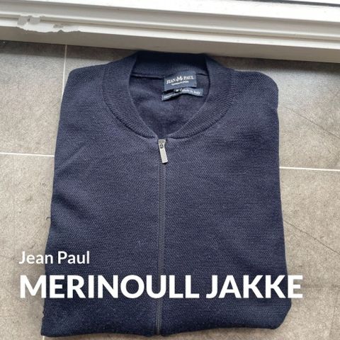 Jean Paul merinoull fullzip str. M