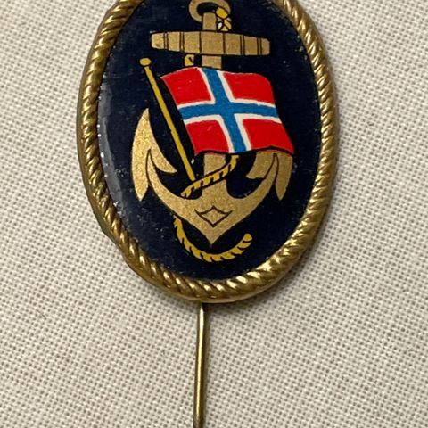 Norge flagg anker maritimt nålemerke
