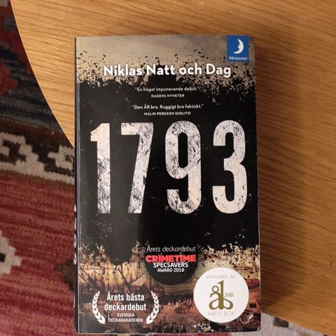 Svensk krim - 1793, av Niklas Natt och Dag