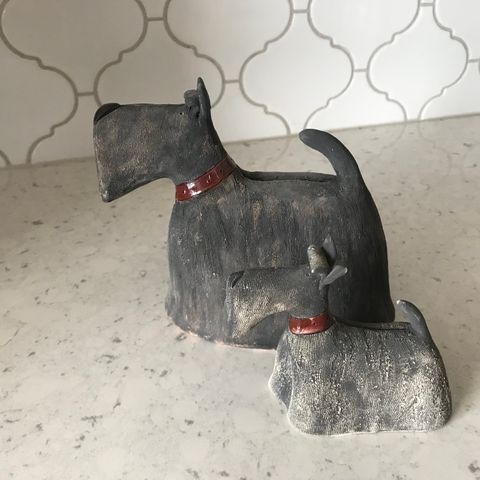 Pair of Ceramic Scotty Dogs