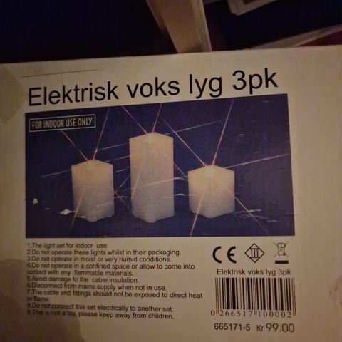 Elektronisk voks lyg/ lys 3 pakke