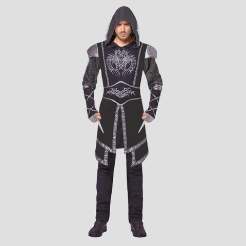 Middelalder Leiemorder Kostyme str. M (Dark Assassin)