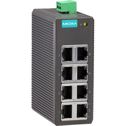 MOXA EDS-208 - Ethernet-switch, RJ45-porter 8, 100Mbps, Uadministrert