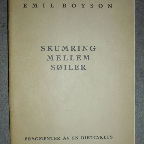 Emil Boyson: Skumring mellem søiler.