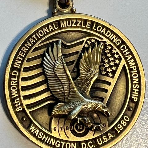 Fantastisk pen medalje fra 8th World International muzzle loading championship