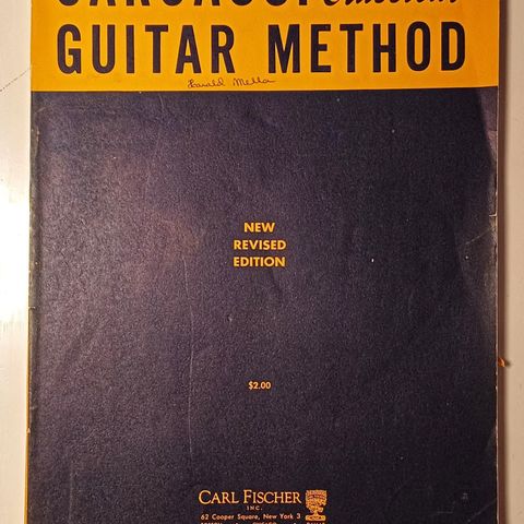 Caracassi classical guitar method, 1962, klassisk gitar