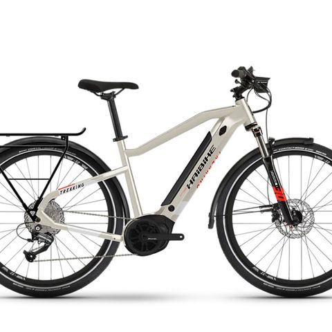 Elsykkel hybrid HAIBIKE TREKKING 4 HERRE, Hvit eller BLÅ Str S, M, L, XL, XXL