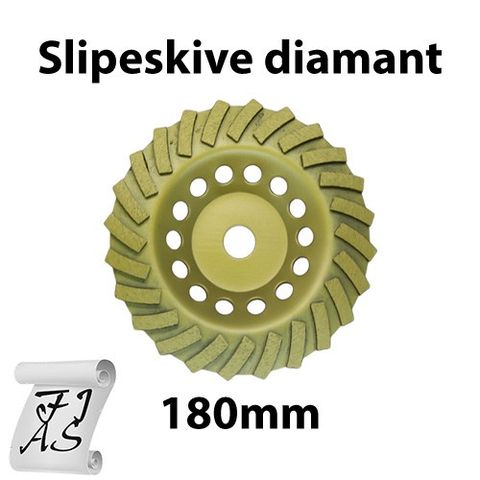 180MM SLIPESKIVE DIAMANT