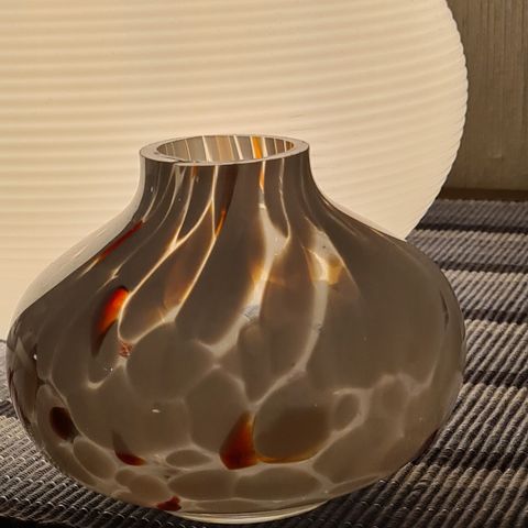 Vase/ Oljelampe fra svenske Skruf